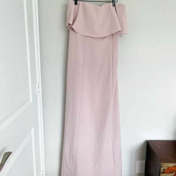 Show Me Your Mumu Women's Pink Monaco Ruffle Gown Size Large - Picture 3 of 10